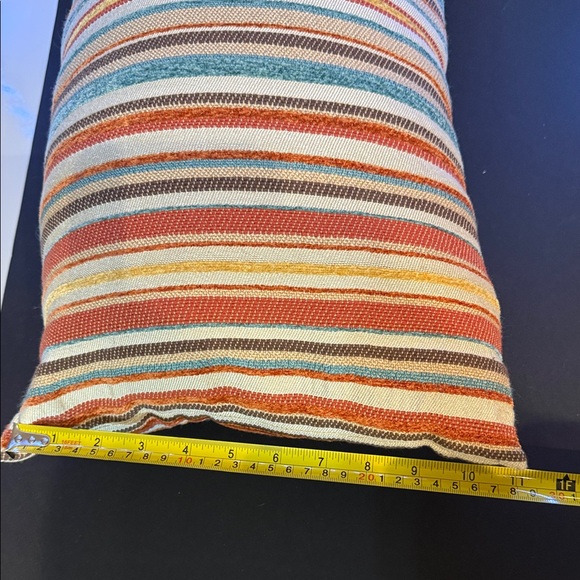 Striped Multicolor bohemian style lumbar Decorative Pillow - Picture 6 of 7